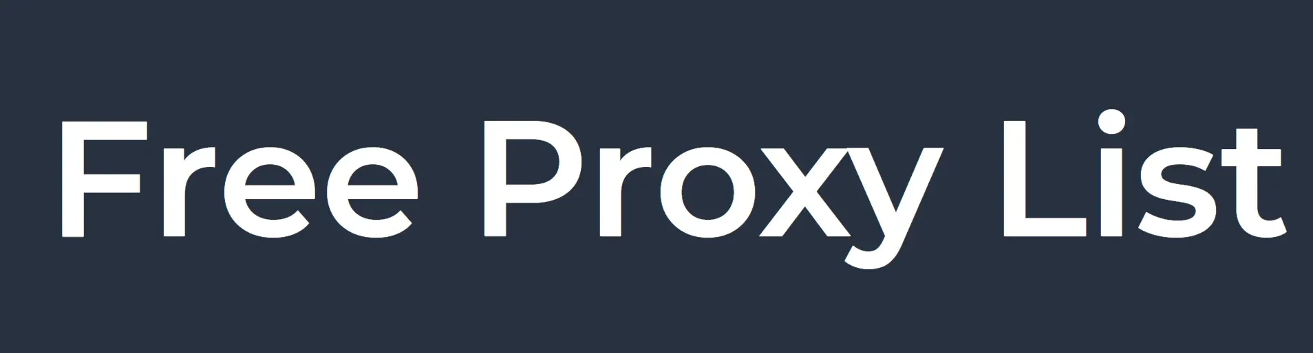 Free Proxy List