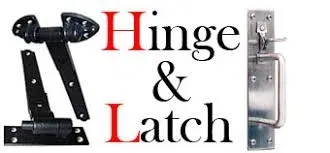 Hinge and latch