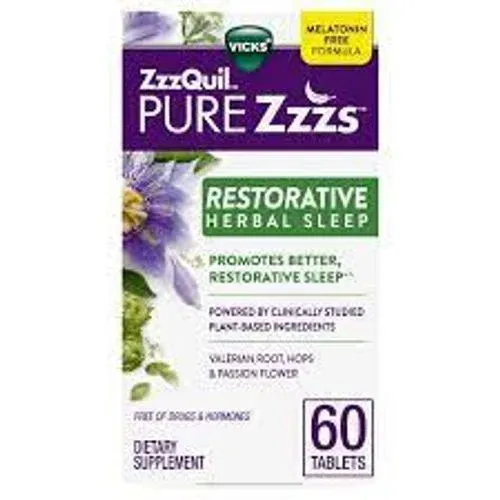 ZzzQuil PURE Zzzs Restorative Herbal Sleep Tablets