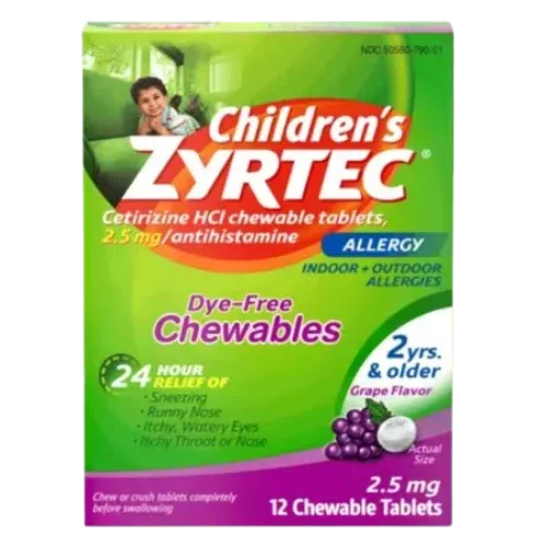 Zyrtec Children’s  Dye-Free Chewable