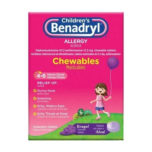 Benadryl Children’s Chewables Allergy Relief Tablets