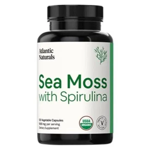 Atlantic Naturals Organic Sea Moss with Spirulina Capsules