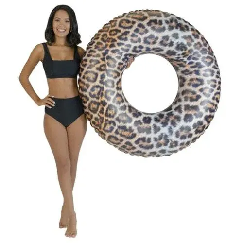 PoolCandy Inflatable Pool Tube Leopard Print