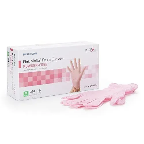 McKesson Pink Nitrile Exam Gloves