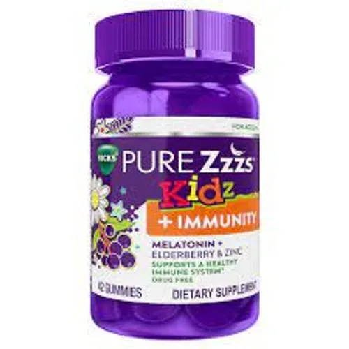 ZzzQuil Vicks PURE Zzzs Kidz +Immunity Gummies