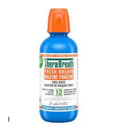 TheraBreath Fresh Breath Oral Rinse Invigorating Icy Mint