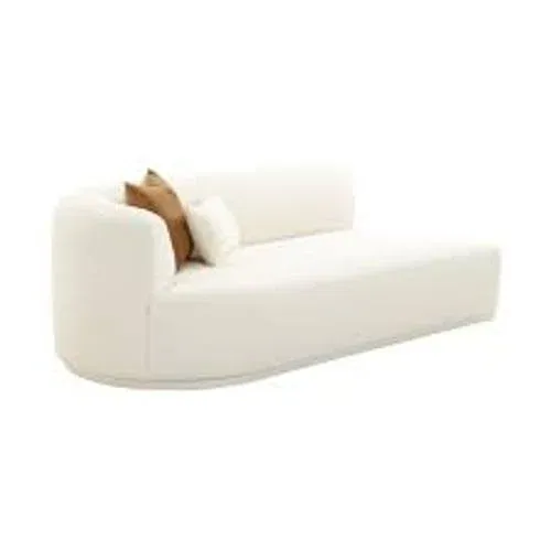 TOV Furniture Fickle Cream Boucle Modular Loveseat