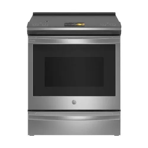 GE Profile 30" Smart Slide-In Front-Control Induction Fingerprint Resistant Range with In Oven Camera