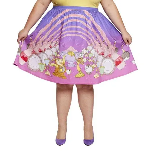 Loungefly Stitch Shoppe Beauty and the Beast Be Our Guest Sandy Skirt