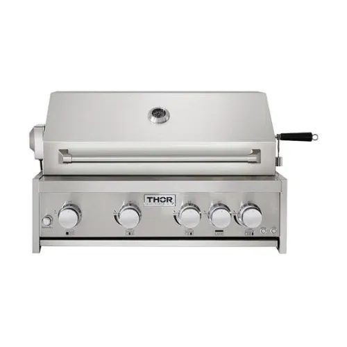 Thor Kitchen 32 Inch 4-Burner Gas BBQ Grill with Rotisserie