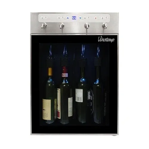 Vinotemp WineSteward Four-Bottle Wine Dispenser (Stainless)