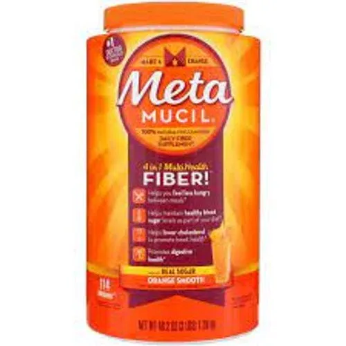 Metamucil Real Sugar Orange Smooth Powder