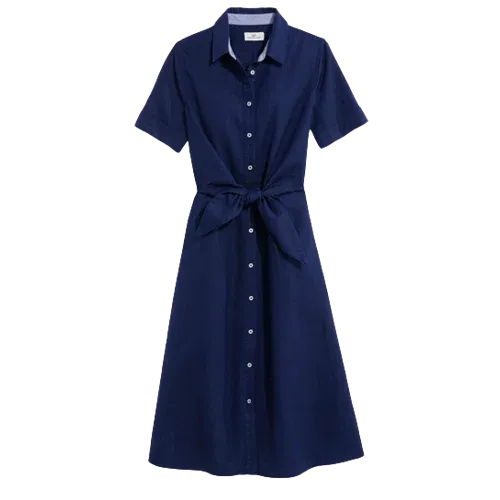 Vineyard Vines Westerly Tie-Front Linen Dress