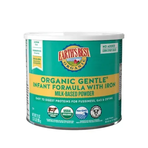 Earth's Best Organic Gentle Infant Formula with Iron