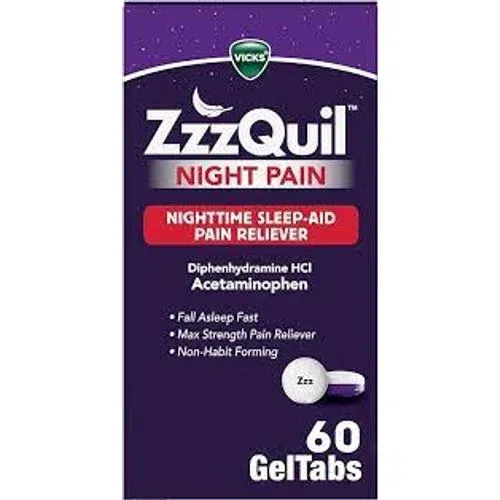 ZzzQuil Night Pain GelTabs