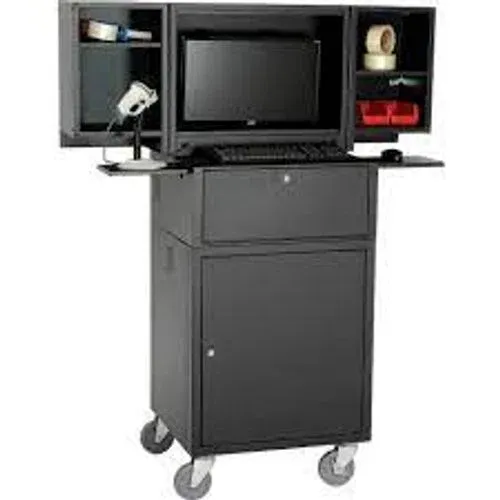 Global Industrial Mobile Fold-Out Computer Cabinet