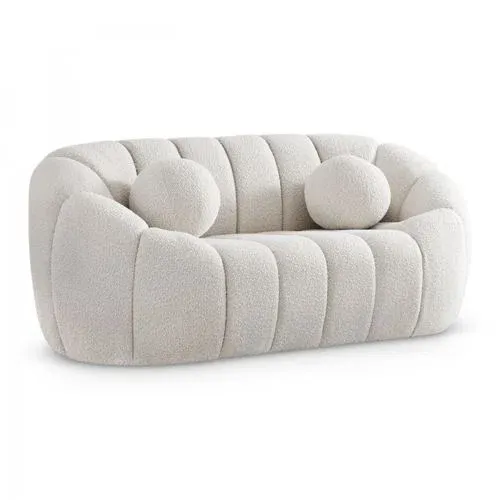 Meridian Furniture Elijah Boucle Fabric Loveseat