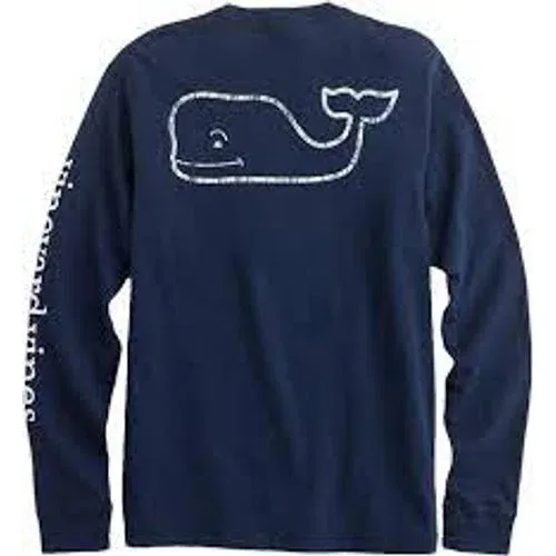 Vineyard Vines Vintage Whale Long-Sleeve Pocket Tee