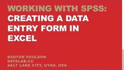 Working with SPSS